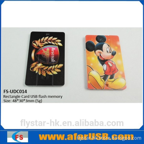 Rectangle card flash drive, factory free sample card disk